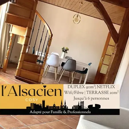 L'alsacien Cosy : Duplex - Netflix - Wifi/fibre Apartment Mulhouse